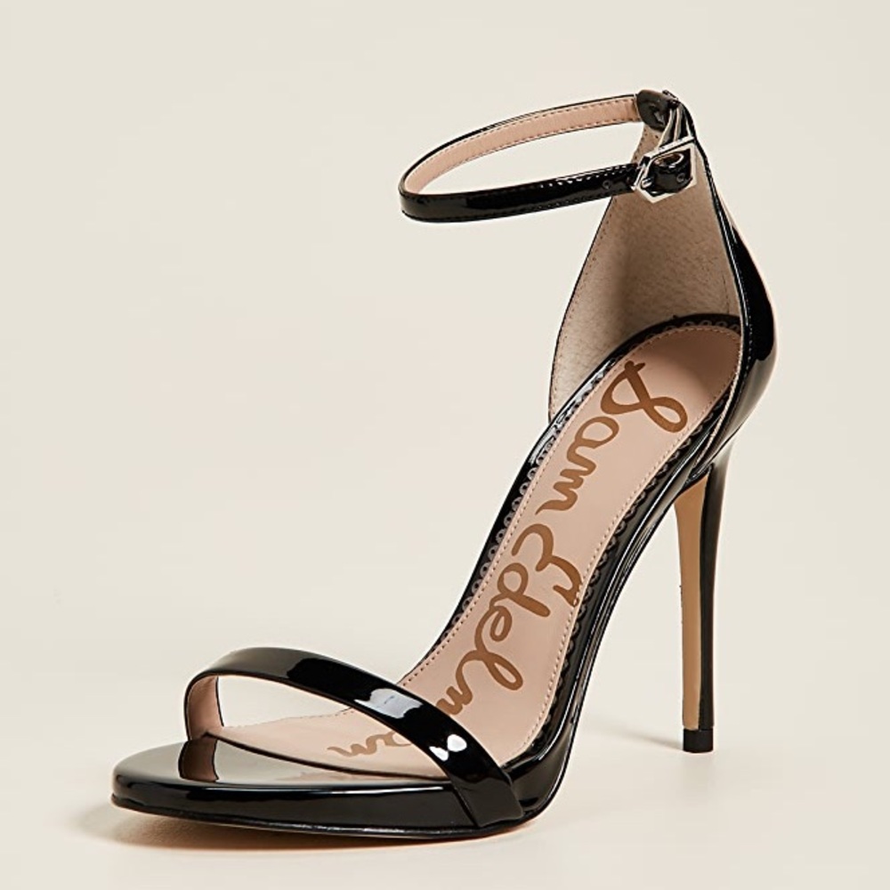 Sam Edelman Black Patent Arielle Sandal Heels